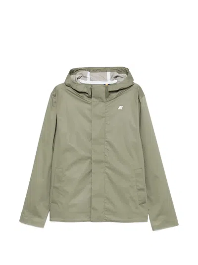 K-way Jacko Hooded Logo-patch Jacket In Green
