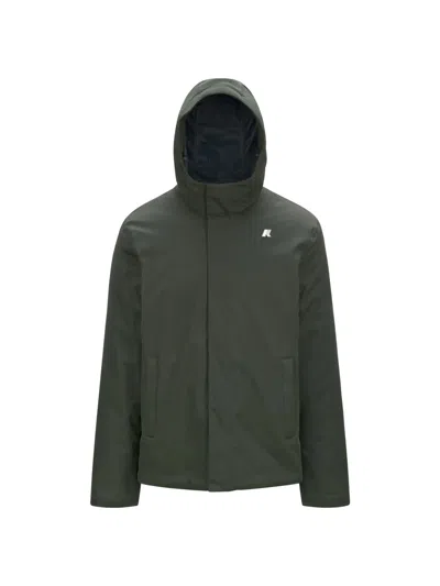 K-way Jacko Twill Marmotta Jacket In Green