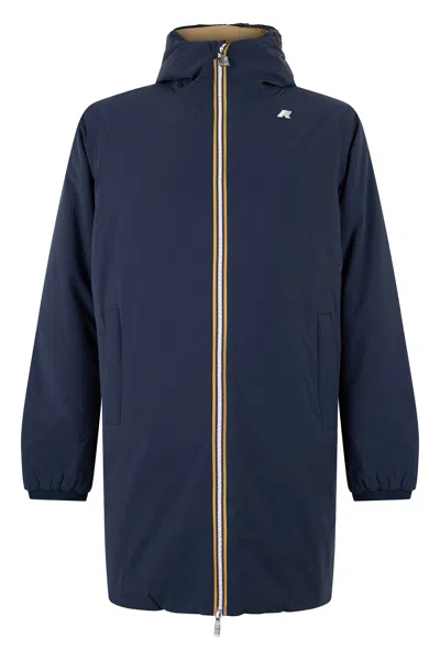 K-way Jacob St Warm Double Down Jacket In Blue
