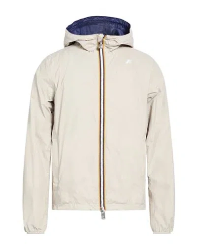 K-way Jake Plus.2 Double Man Jacket Beige Size Xxl Recycled Nylon In Neutral