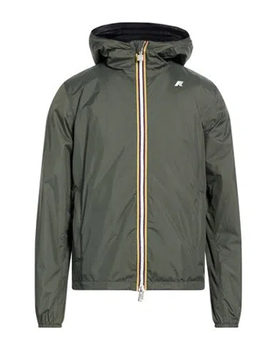 K-way Jake Plus.2 Double Man Jacket Military Green Size M Recycled Nylon