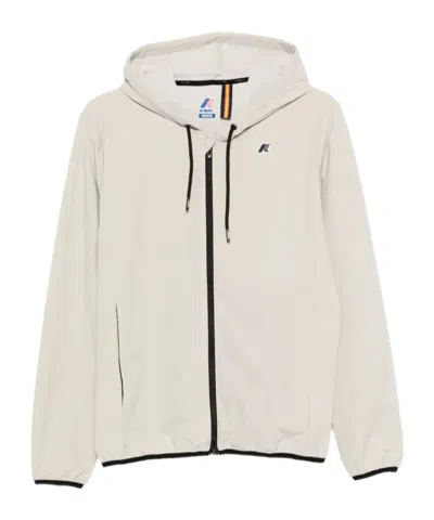 K-way Journeer Travel Hooded Jacket In White