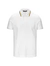 K-way 주드 스트라이프 칼라 폴로 셔츠 In White