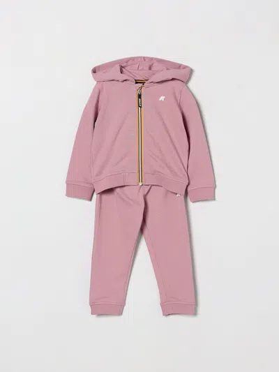 K-way Babies'  Cotton Jersey Day Set E. Anthony Mick In Pink