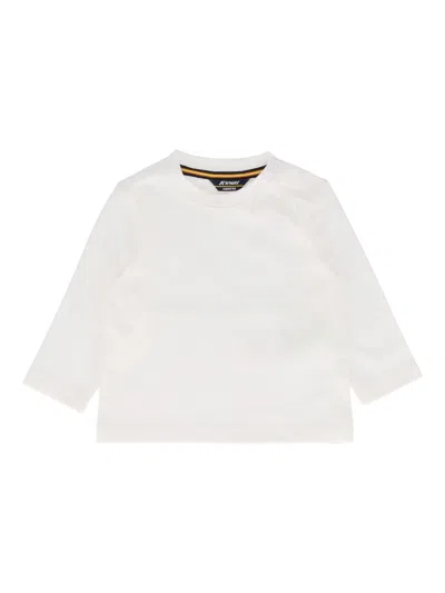 K-way K Way Kids E. Elmette Jersey Peach T Shirt In White