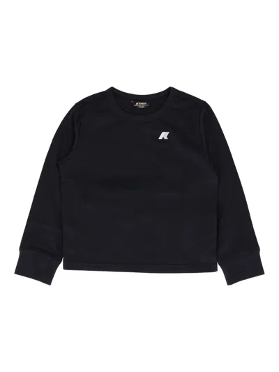 K-way K Way Kids P. Elmer Jersey Peach T Shirt In Black