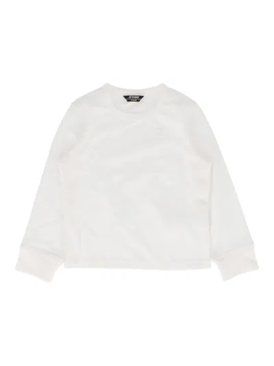 K-way K Way Kids P. Elmer Jersey Peach T Shirt In White