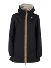 K-way K Way Sophie Plus Reversible Hooded Jacket In Black
