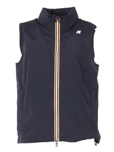 K-way K Way Valen Stretch Nylon Jersey Gilet In Blue