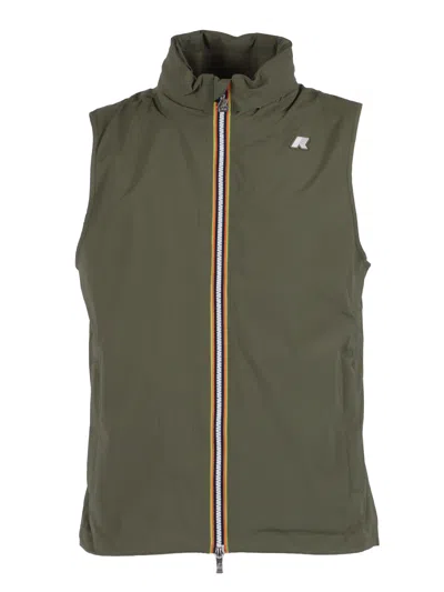 K-way K Way Valen Stretch Nylon Jersey Gilet In Green