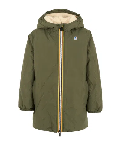 K-way Kids 3/4 Length Insulated Jacket In Green
