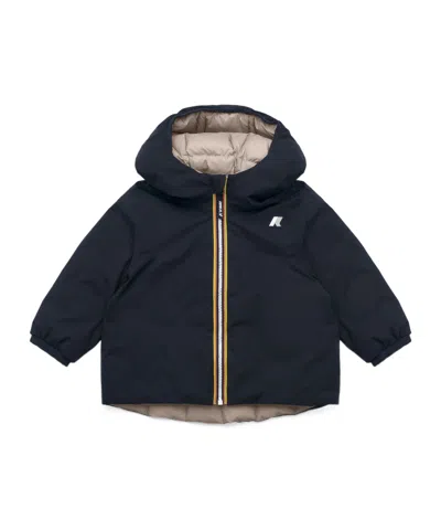 K-way Kids E. Jack St Thermo Double Hooded Jacket In Black