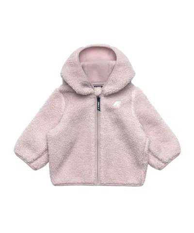 K-way Kids Hooded Fleece Jacket In Pink