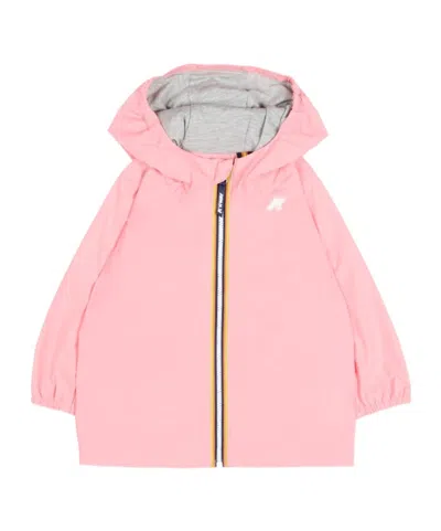 K-way Kids Laurette Plus Hooded Jacket In Pink
