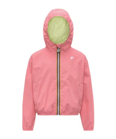K-way Kids Laurette Plus Hooded Jacket In Pink