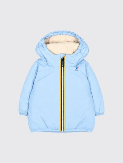 K-way Babies'  Kids' Le Vrai 4.0 Claudine Hooded Jacket With Shearling Lining In Blue