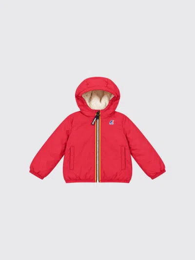 K-way Babies'  Kids' Le Vrai 4.0 Claudine Hooded Jacket With Shearling Lining In Red