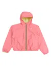 K-way Reversible Plus Mini Jacket For Boys In Pink