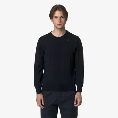 K-way Knitted Collar Sebastien Merino In Black