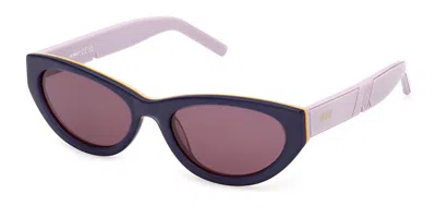 K-way Kw0005 83y Women's Sunglasses Purple Size 54 In Blue