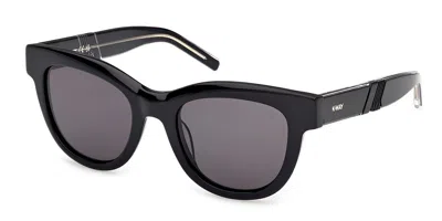 K-way Kw0006 01a Women's Sunglasses Black Size 50
