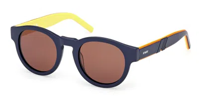 K-way Kw0008 91e Men's Sunglasses Blue Size 50