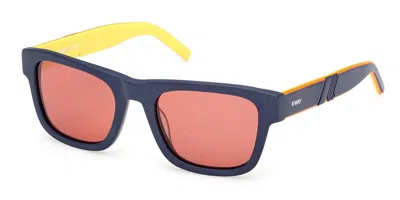 K-way Kw0009 91e Men's Sunglasses Blue Size 54 In Multi