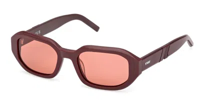 K-way Kw0010 70e Men's Sunglasses Burgundy Size 52 In Brown