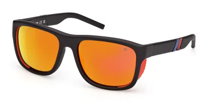 K-way Kw0016 02l Men's Sunglasses Black Size 58