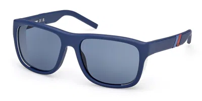 K-way Kw0016 91v Men's Sunglasses Blue Size 58
