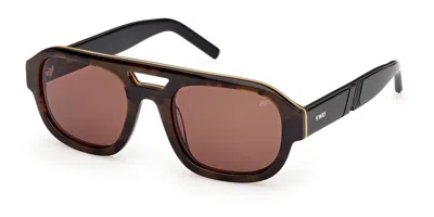 K-way Kw0017 52e Men's Sunglasses Tortoiseshell Size 52 In Brown