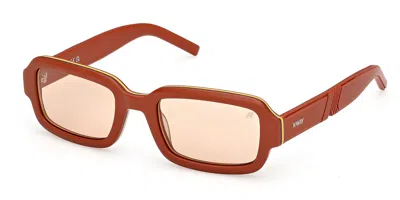 K-way Kw0019 43j Men's Sunglasses Orange Size 53