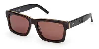 K-way Kw0020 52e Men's Sunglasses Tortoiseshell Size 54 In Brown