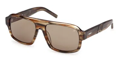 K-way Kw0024 50n Men's Sunglasses Brown Size 57