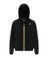 K-way Hooded Jacket Elasticated Cuffs Packable Design In Black