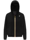 K-way Hooded Jacket Elasticated Cuffs Packable Design In Black