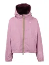 K-way Laurette Double Hooded Jacket In Pink