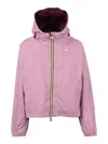 K-way Laurette Double Hooded Jacket In Pink