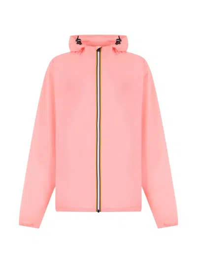 K-way Le Vrai 3.0 Claude Hooded Zip-up Jacket In Pink
