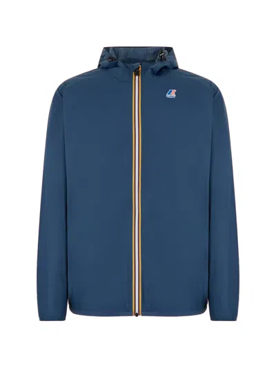 K-way Le Vrai 4.0 Claude Hooded Jacket In Blue