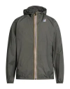 K-way Jack Stretch Dot Man Jacket Military Green Size Xxl Polyester, Polyurethane In Green
