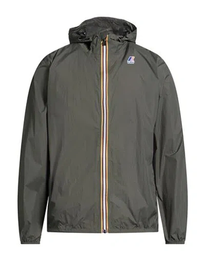 K-WAY K-WAY LE VRAI 4.0 CLAUDE MAN JACKET DARK GREEN SIZE XXL POLYAMIDE