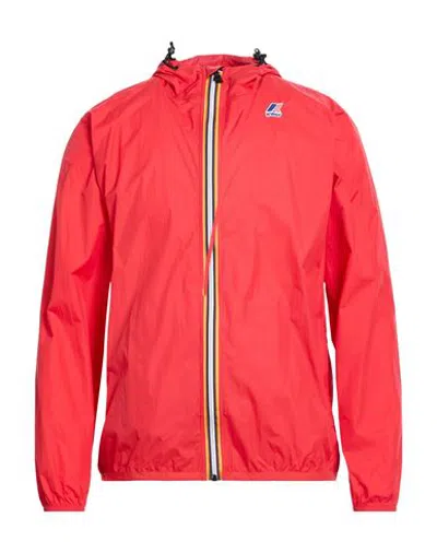 K-way Le Vrai 4.0 Claude Man Jacket Red Size Xxl Polyamide In Multi