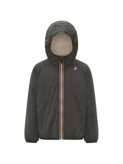 K-way Kids' Le Vrai 4.0 Claude Orsetto Jacket In Green