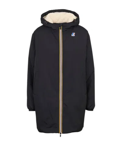 K-way Le Vrai 4.0 Eiffel East Orsetto 3/4 Length Waterproof Jacket In Black