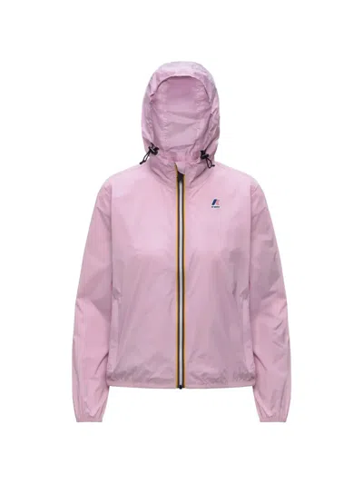 K-way Le Vrai 4.0 Kapuzenjacke Mit Logo In Pink