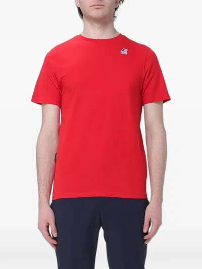 K-way Leonide Logo-patch T-shirt In Red