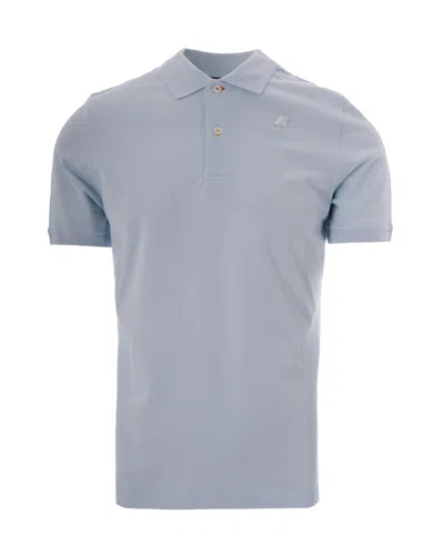 K-WAY MEN LIGHT BLUE SOLID SHIRT COLLAR POLO