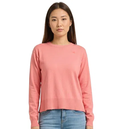 K-way Light Pink Crew Neck Sweater In Red
