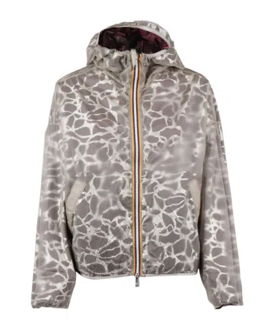 K-way Lightweight Hooded Jacket In Gray